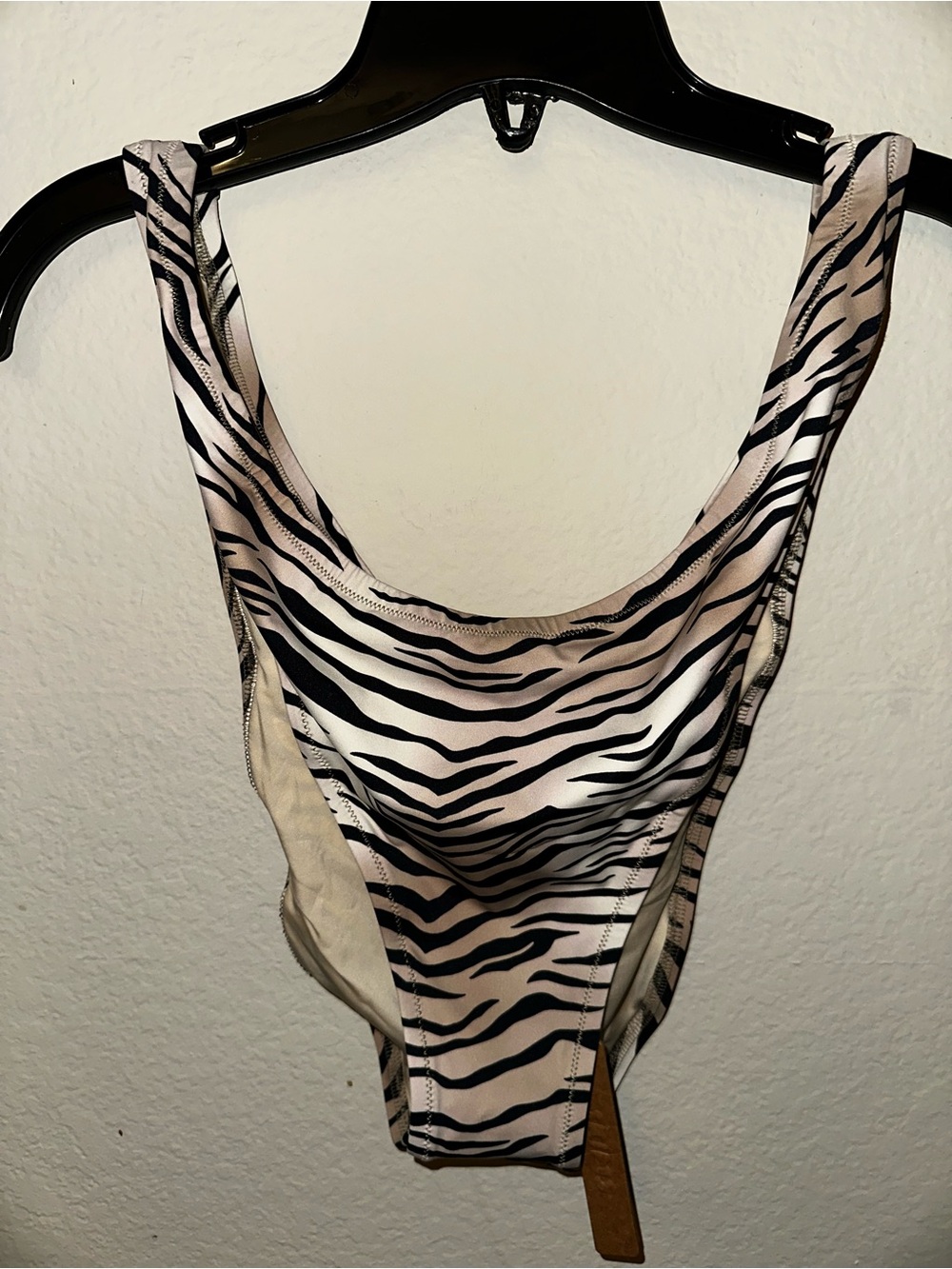 Skims signature swim cheeky Tanga bottom color champagne tiger print size 3X BNW